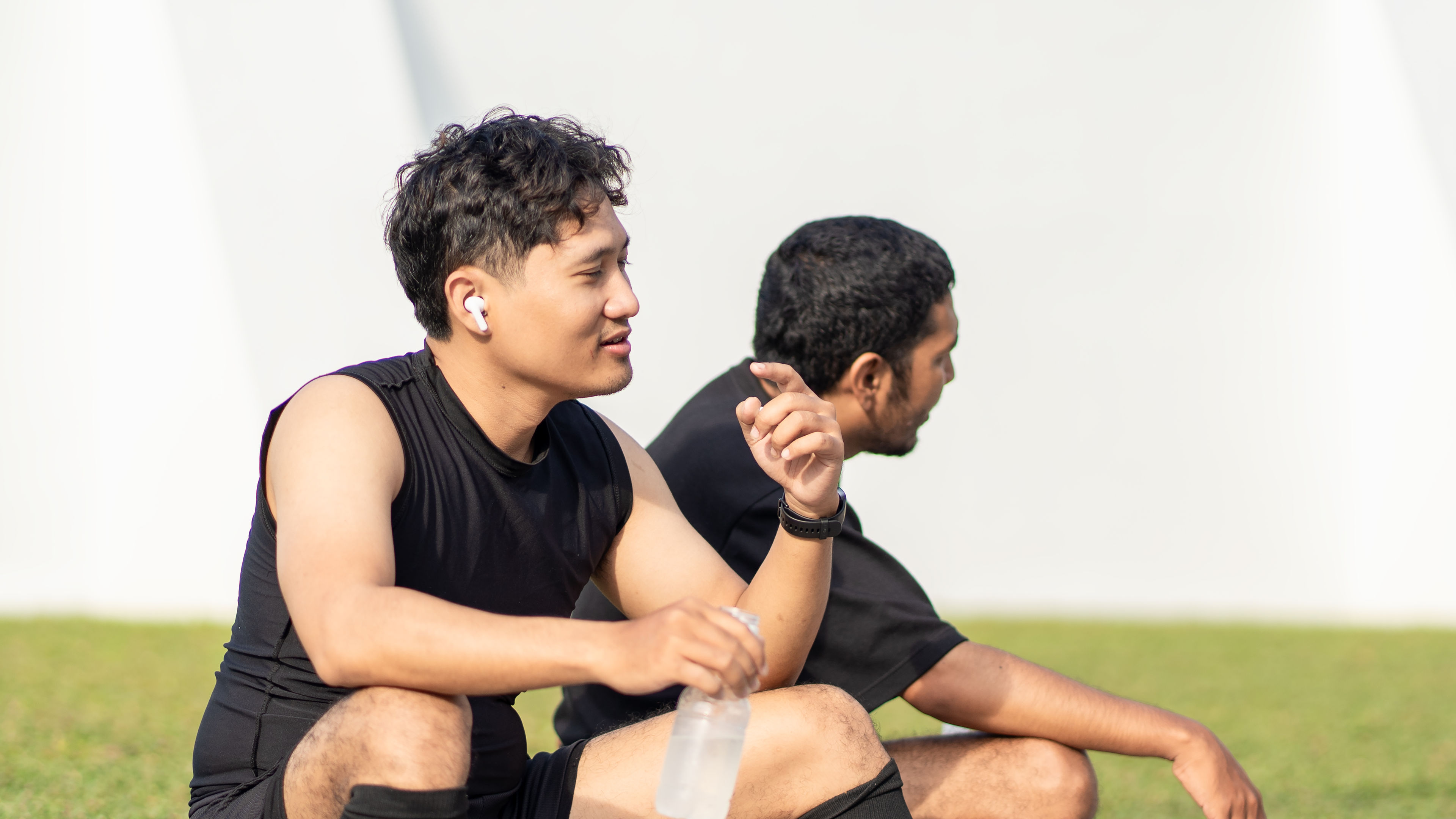 A man resting after work out