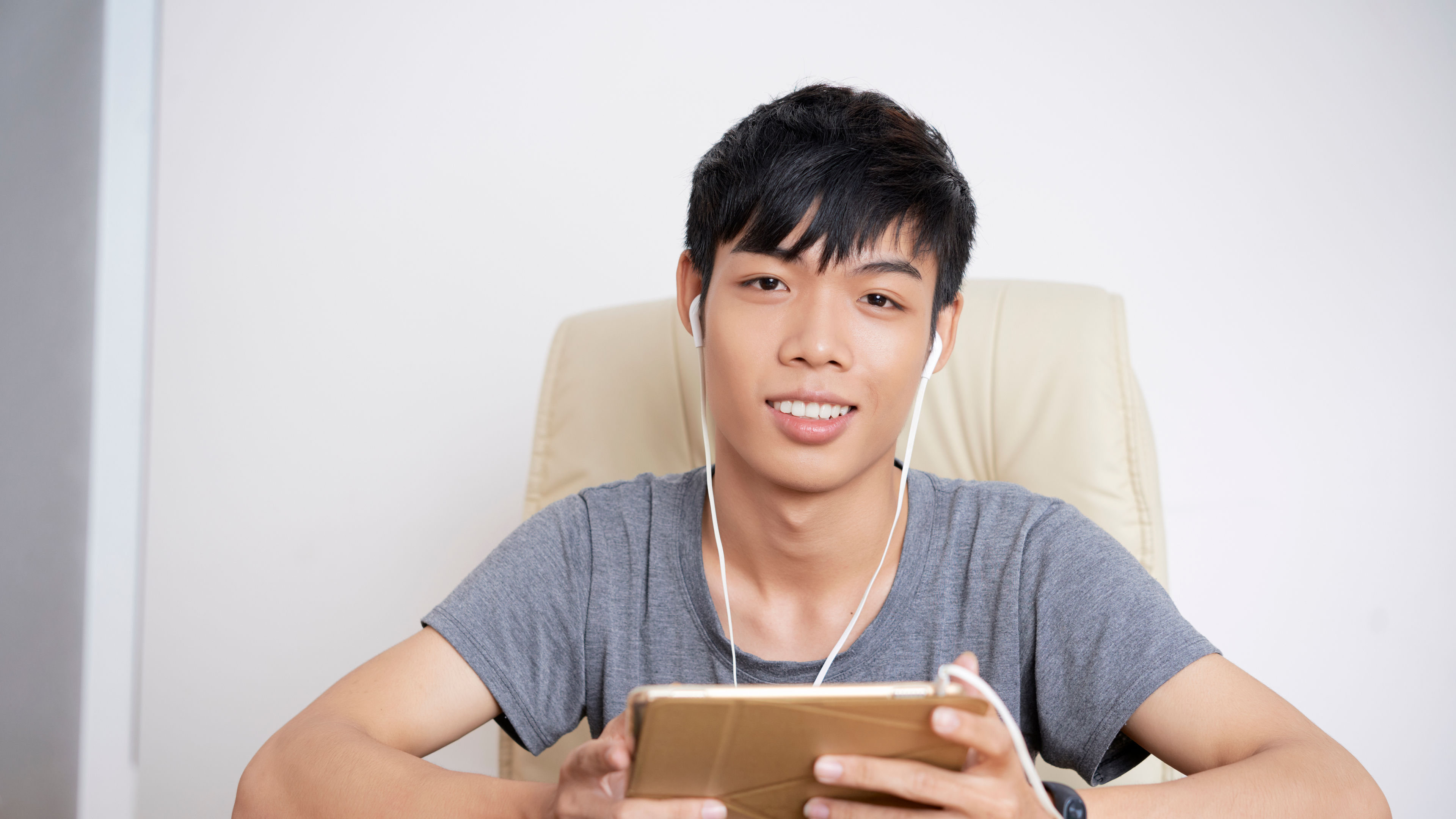 A man with devices