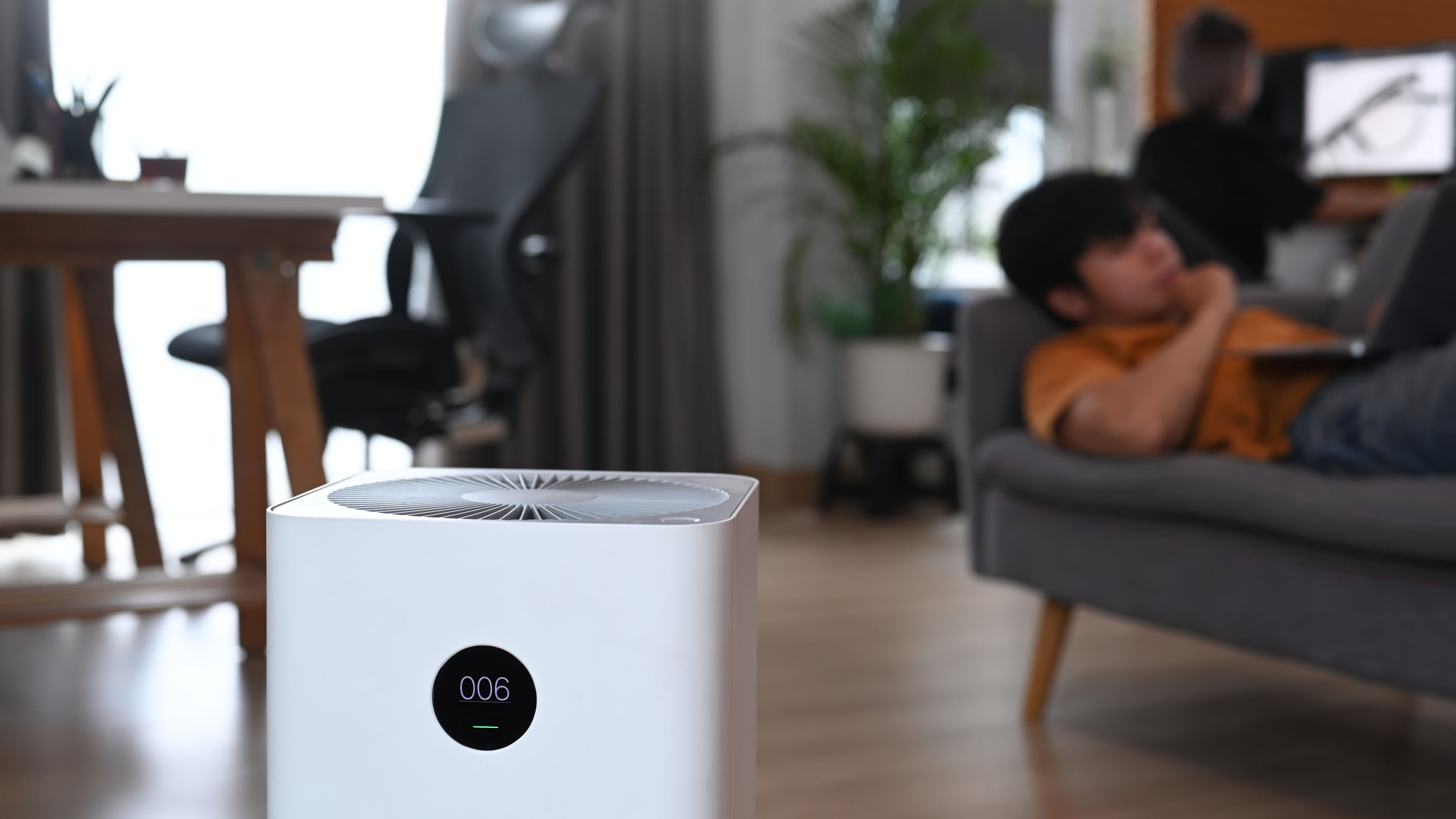 Air purifier in the living room