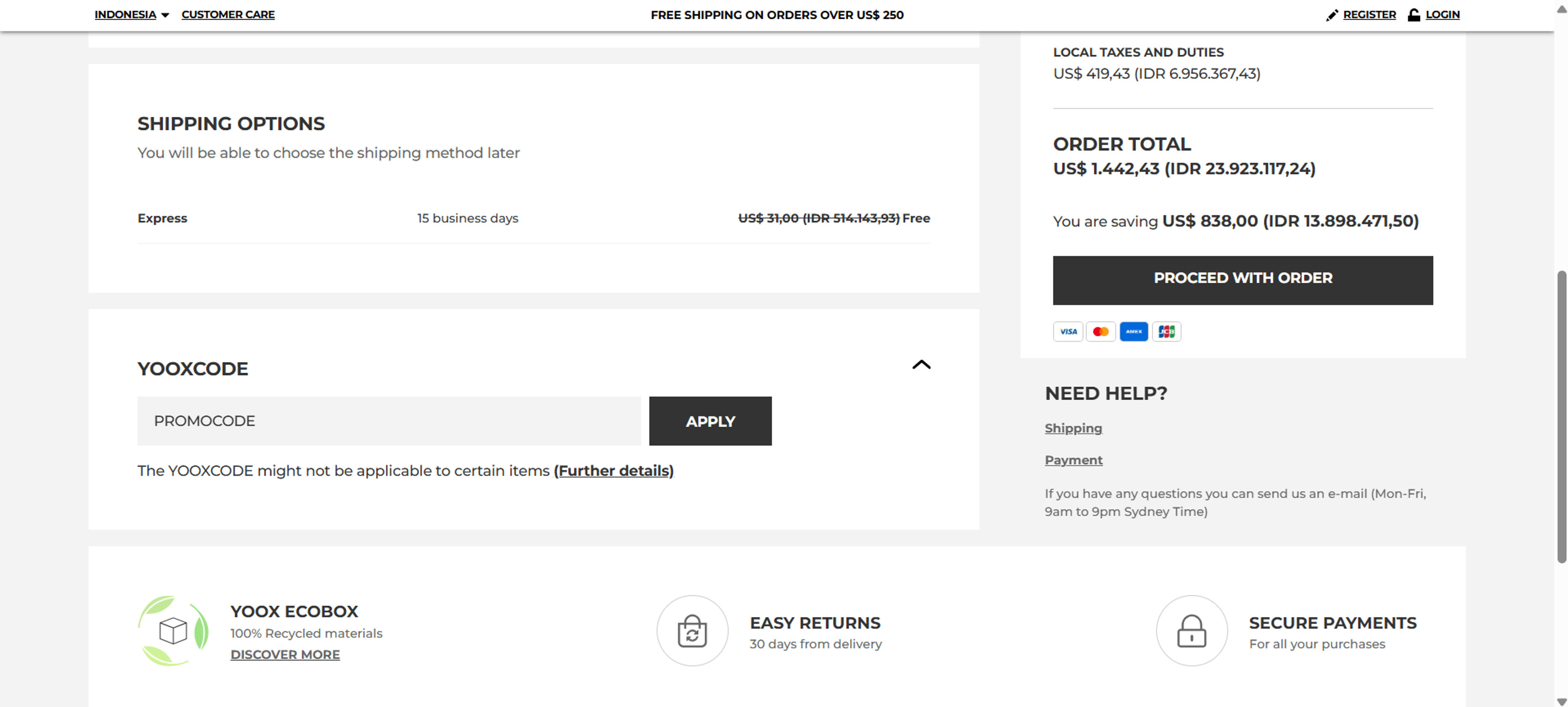 How to use Coupon for Yoox
